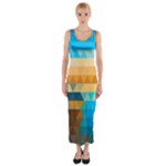 Mosaic  Fitted Maxi Dress