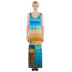 Mosaic  Thigh Split Maxi Dress