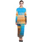 Mosaic  Turtleneck Maxi Dress