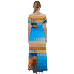 High Waist Short Sleeve Maxi Dress 