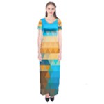 Mosaic  Short Sleeve Maxi Dress