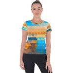 Mosaic  Short Sleeve Sports Top 