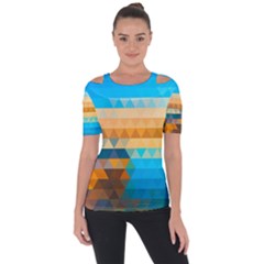 Shoulder Cut Out Short Sleeve Top 