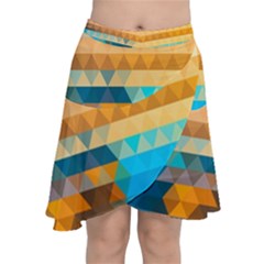 Chiffon Wrap Front Skirt 