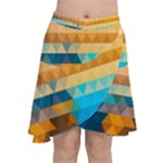 Mosaic  Chiffon Wrap Front Skirt