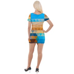 Short Sleeve Asymmetric Mini Dress 