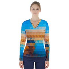 V-Neck Long Sleeve Top 