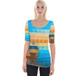 Mosaic  Wide Neckline Tee