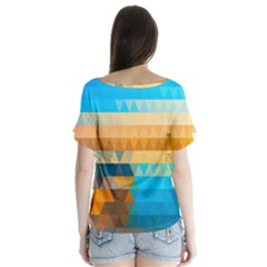 V-Neck Flutter Sleeve Top 