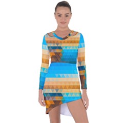 Asymmetric Cut-Out Shift Dress 