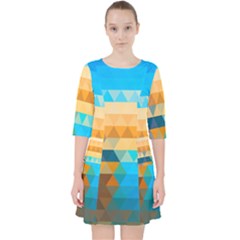 Quarter Sleeve Pocket Dress 
