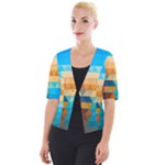 Mosaic  Cropped Button Cardigan