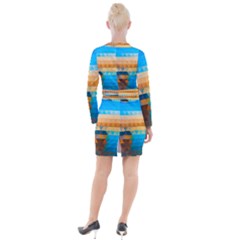 Button Long Sleeve Dress 