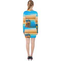 V-neck Bodycon Long Sleeve Dress 