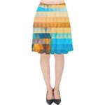 Mosaic  Velvet High Waist Skirt