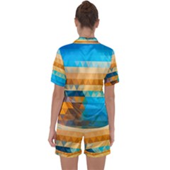 Satin Short Sleeve Pajamas Set 