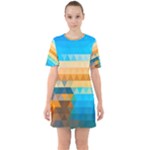 Mosaic  Sixties Short Sleeve Mini Dress