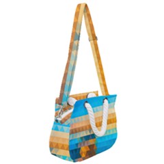 Rope Handles Shoulder Strap Bag 
