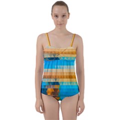 Twist Front Tankini Set 