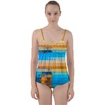 Mosaic  Twist Front Tankini Set