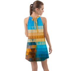Halter Tie Back Chiffon Dress 
