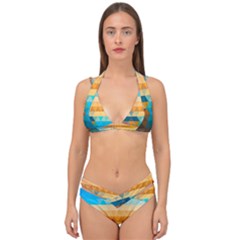 Double Strap Halter Bikini Set 
