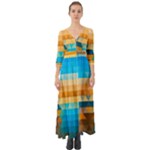 Mosaic  Button Up Boho Maxi Dress