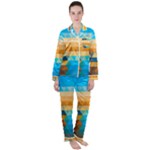 Mosaic  Satin Long Sleeve Pyjamas Set