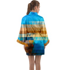 Long Sleeve Satin Kimono 