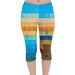 Mosaic  Velvet Capri Leggings 