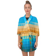 Half Sleeve Chiffon Kimono 