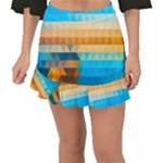 Mosaic  Fishtail Mini Chiffon Skirt