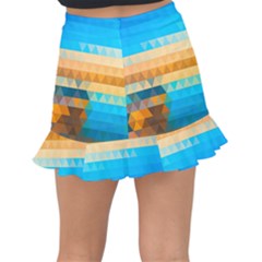 Fishtail Mini Chiffon Skirt 