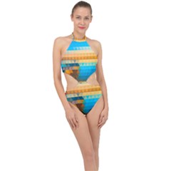 Halter Side Cut Swimsuit 