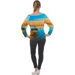 Off Shoulder Long Sleeve Velour Top 