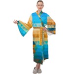 Mosaic  Maxi Velour Kimono