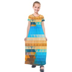 Kids  Short Sleeve Maxi Dress 