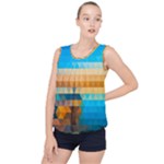 Mosaic  Bubble Hem Chiffon Tank Top