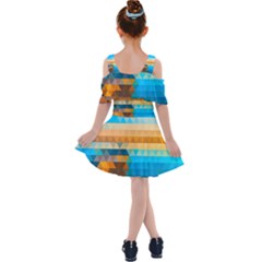 Kids  Shoulder Cutout Chiffon Dress 