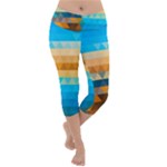 Mosaic  Lightweight Velour Capri Yoga Leggings