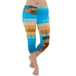 Mosaic  Lightweight Velour Capri Yoga Leggings