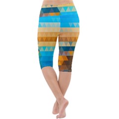 Lightweight Velour Cropped Yoga Leggings 