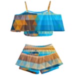 Mosaic  Kids  Off Shoulder Skirt Bikini