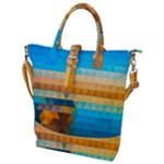 Mosaic  Buckle Top Tote Bag