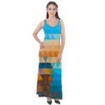 Mosaic  Sleeveless Velour Maxi Dress