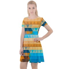 Cap Sleeve Velour Dress  