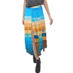 Mosaic  Velour Split Maxi Skirt