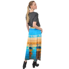 Velour Split Maxi Skirt 