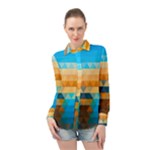 Mosaic  Long Sleeve Chiffon Shirt