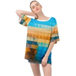 Mosaic  Oversized Chiffon Top